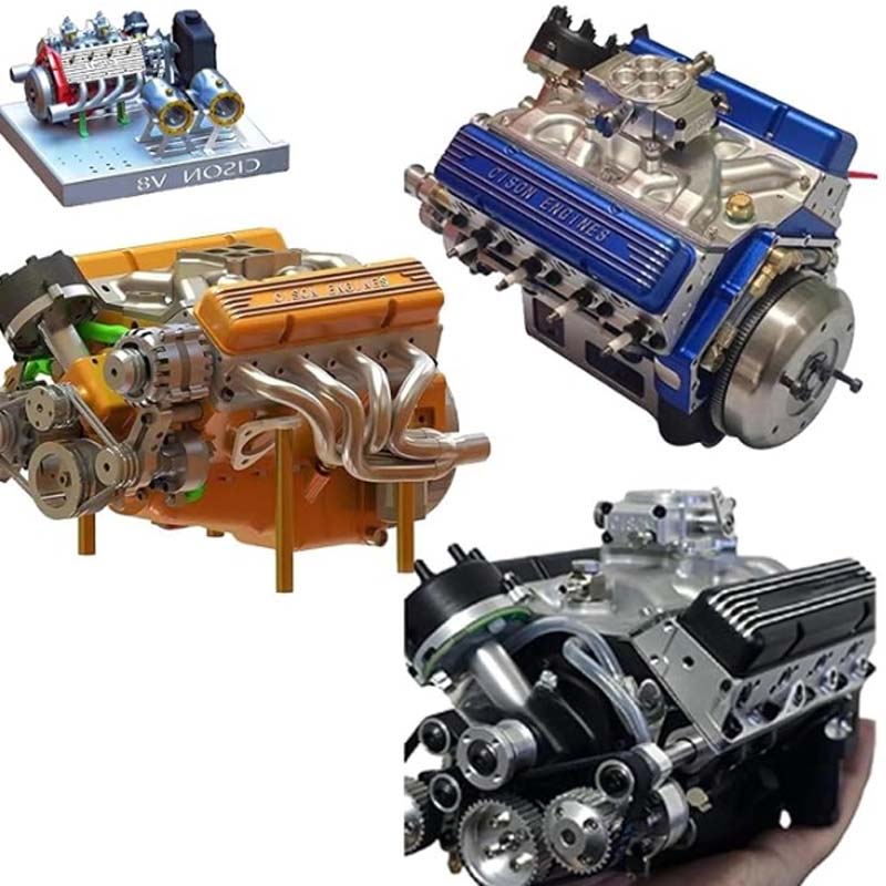 Working Engine Model Kit, Visible Combustion Strokes, Machined Metal