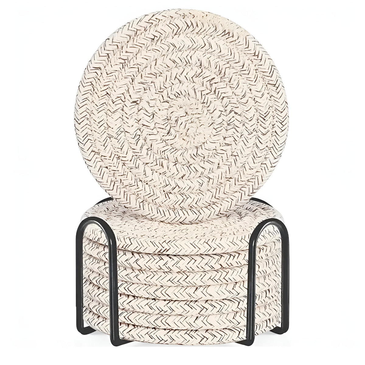 Woven Whirl Coaster Set – 8 Pieces