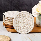 Woven Whirl Coaster Set – 8 Pieces