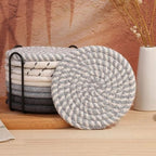 Woven Whirl Coaster Set – 8 Pieces