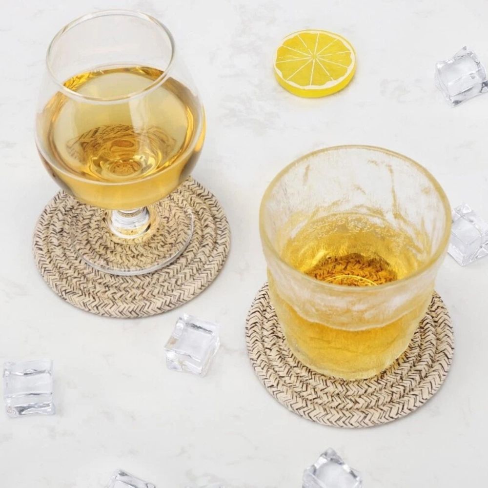 Woven Whirl Coaster Set – 8 Pieces