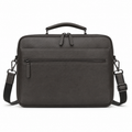 Front view of boneroshop leather laptop bag in charcoal.