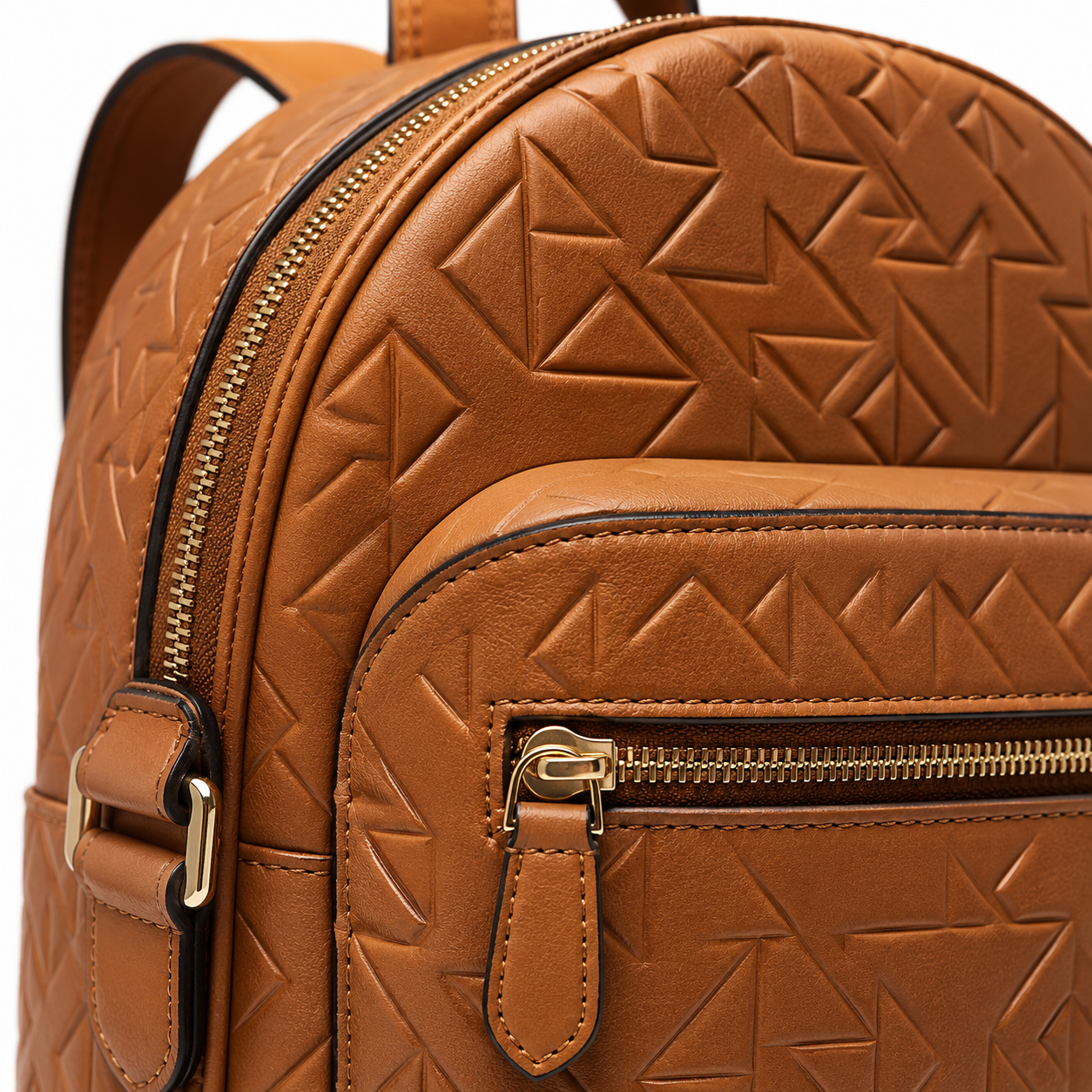 Gold-toned hardware on boneroshop leather backpack