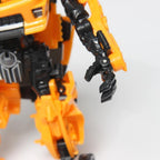 Optimus Bumblebee transforming action figure toy in action pose