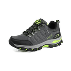 Grey and fluorescent women's hiking shoes showing lightweight design