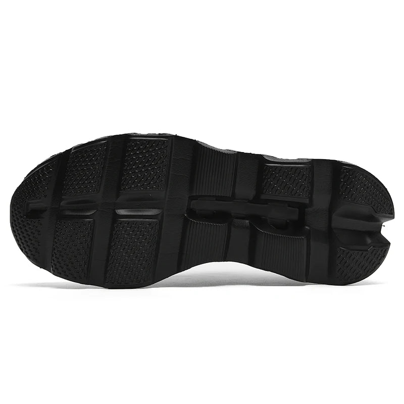 Detailed view of SKYLACE trainer construction showing synthetic support overlays and mesh panels