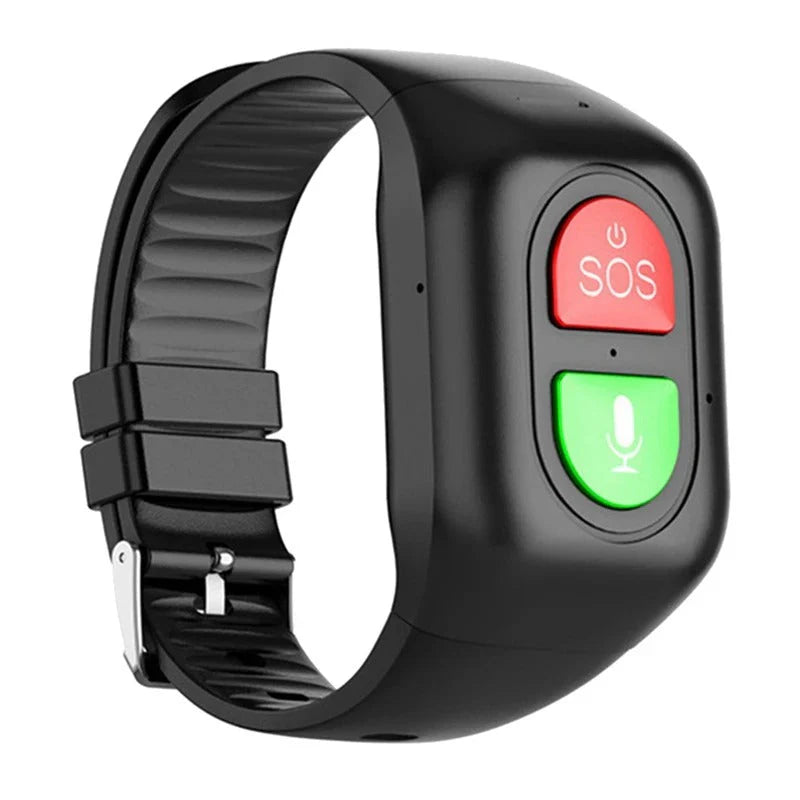 4G smart watch for elderly showing geo-fencing safe zone alerts and GPS tracking
