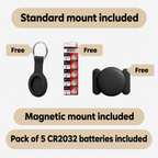 Bicycle GPS tracker offering real-time tracking without monthly charges via Apple and Google Find My