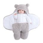 Pink BONEROSHOP Baby Sleeping Bag showing soft cotton interior and breathable polyester outer layer.