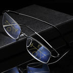 German Progressive Reading Glasses in their protective case, prepared for daily indoor and outdoor use.