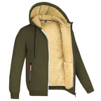 TOMMY fleece zip-up hooded sweatshirt showing zip fastening detail.