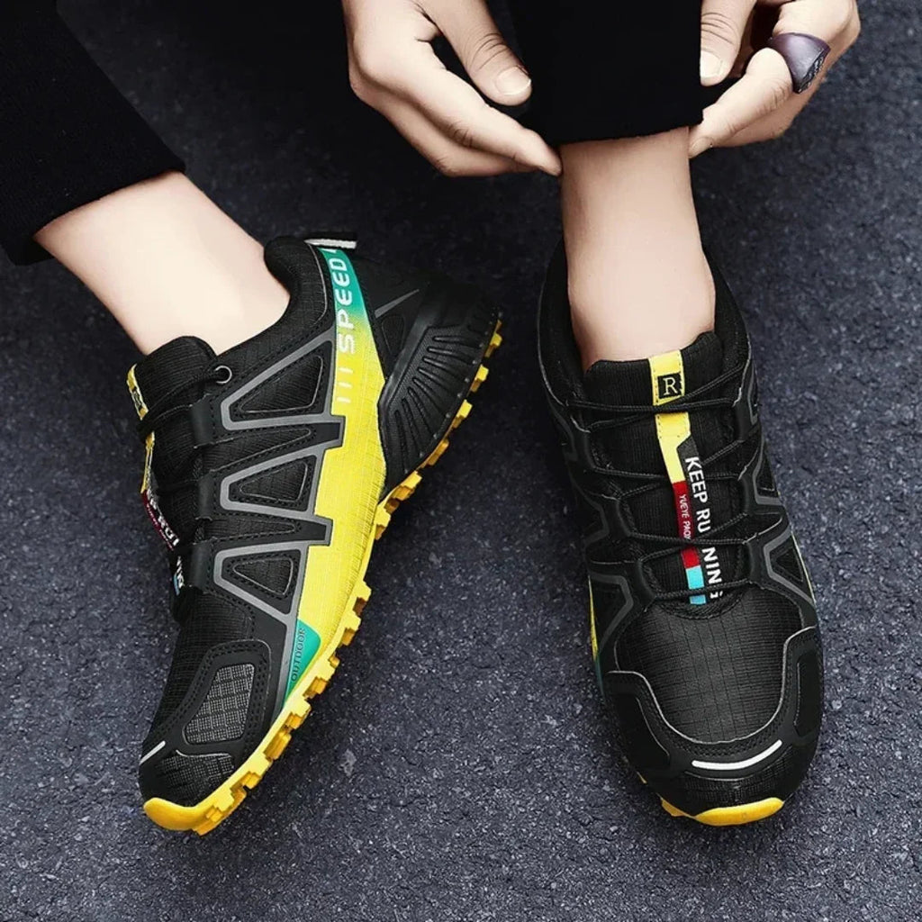 SpeedCross IV trainers in Green colourway featuring breathable upper materials.