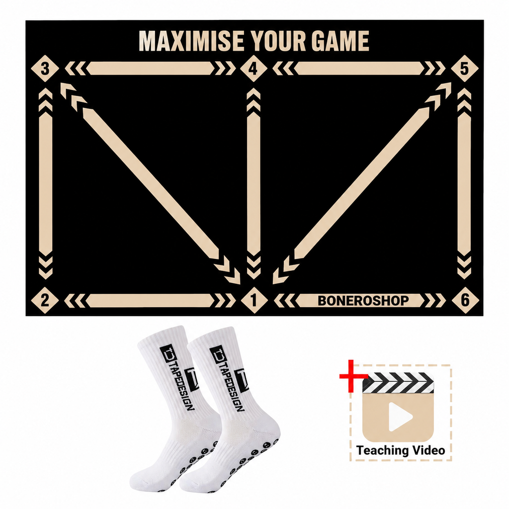 Football Pro Training Mat folded and packaged ready for delivery