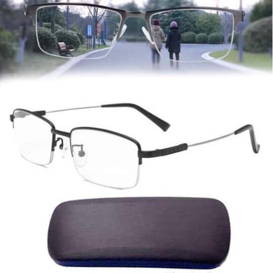 German Progressive Reading Glasses with blue light filtering and UV blocking for all-day eye health.