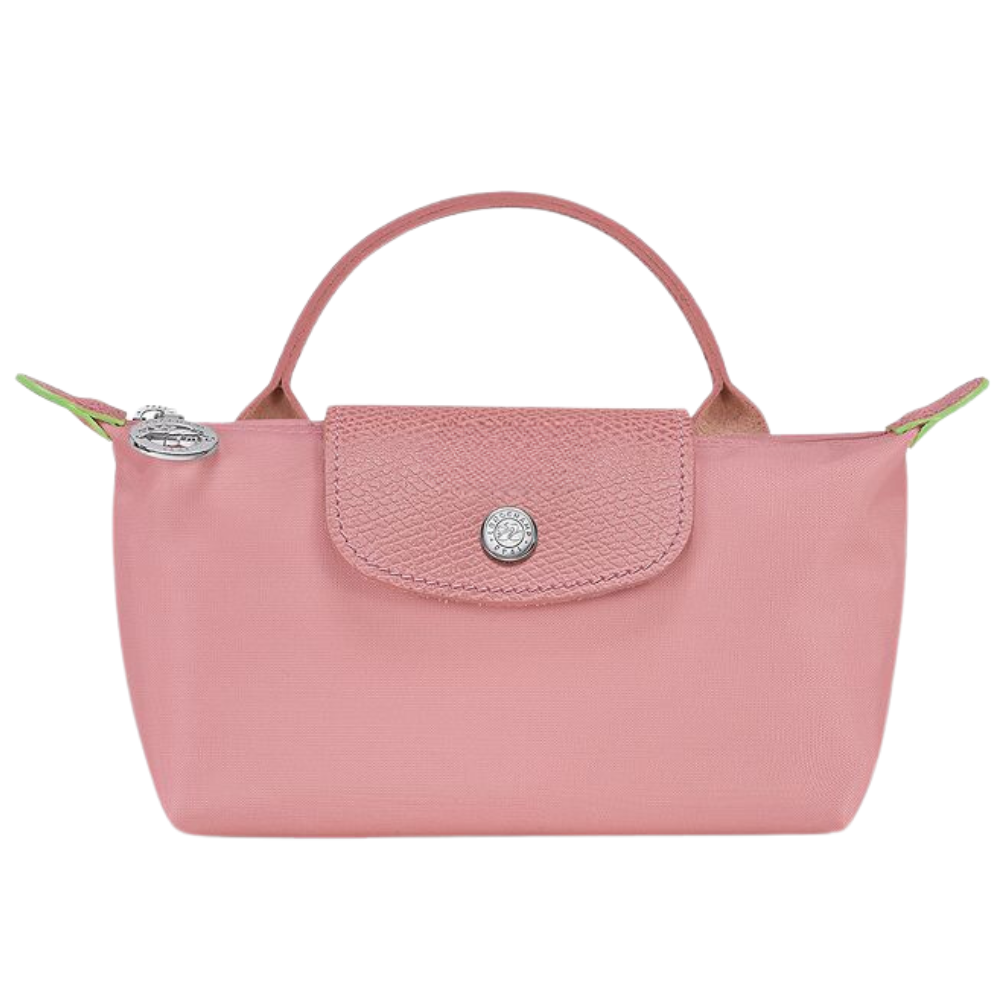 Longchamp Élan Mini Bag close-up of polyamide fabric and leather trim quality