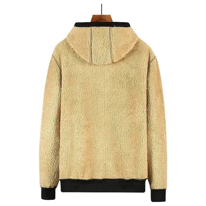 TOMMY fleece zip-up hooded sweatshirt size chart and fit guide.