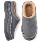 Pair of men's orthopaedic slippers demonstrating indoor and outdoor versatility