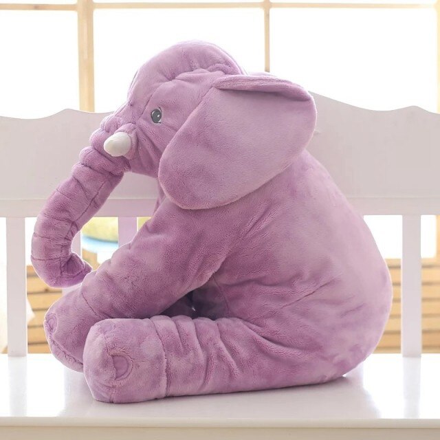 Soft elephant plush toy in multiple colour choices for toddlers