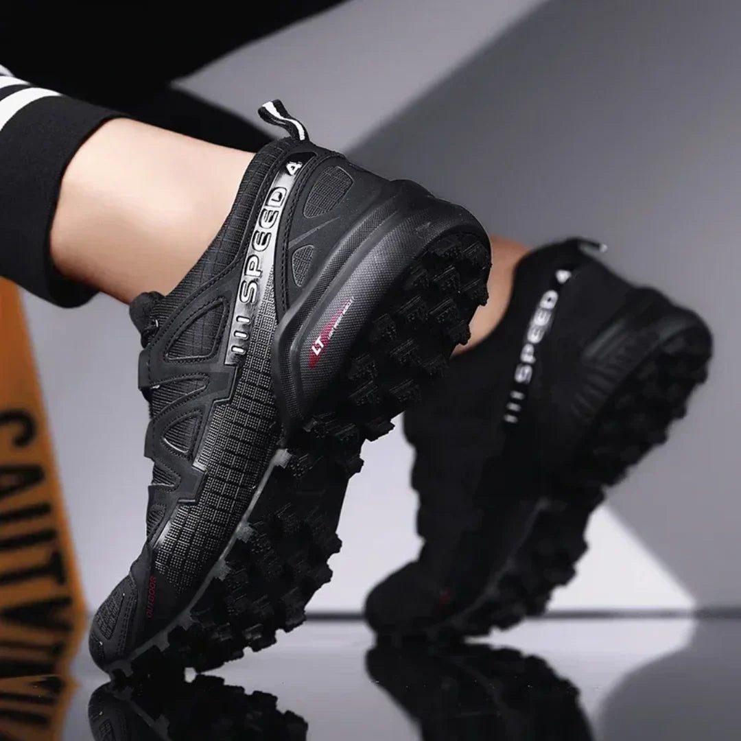 SpeedCross IV trainers complete side profile displaying full technical design elements.