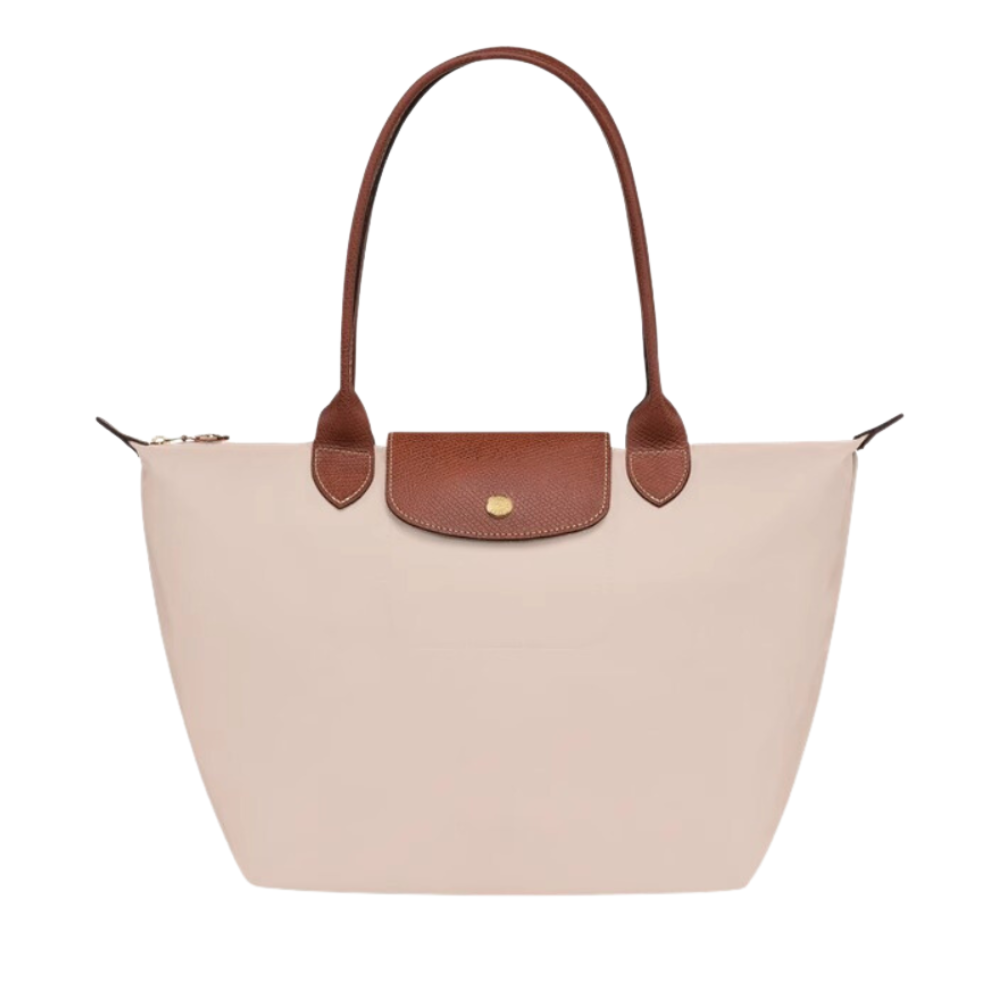 Longchanp Le Pliage bag styled with professional outfit