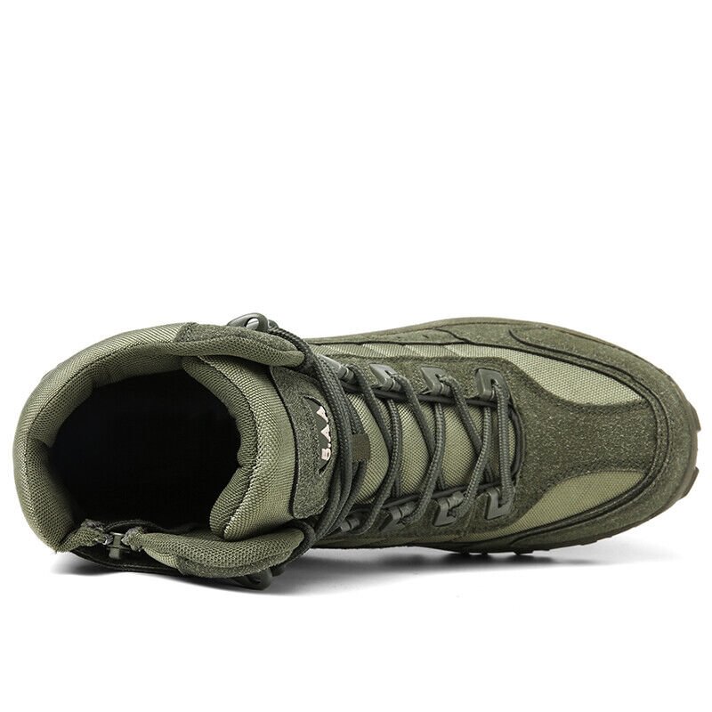 Military boots in yellow colour option for high-visibility outdoor work