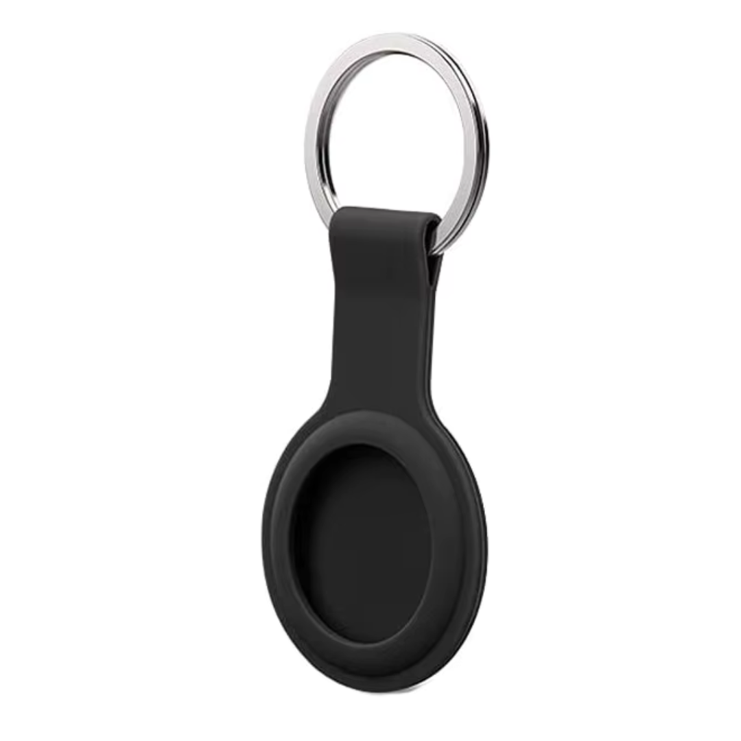 Black AirTag holder offering secure protection and reliable mounting for GPS tracking devices