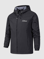Titleist waterproof jacket in multiple colours showing windproof and waterproof features