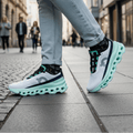 SKYLACE featherweight mesh sports trainers displayed in all available colour options