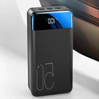 TitanCharge 50,000mAh portable power bank shown in black and white colour options