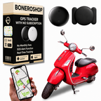 Subscription-free GPS tracker for motorbikes compatible with Apple Find My and Android Find My Device