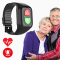 GPS smart watch for elderly with 4G SOS button displayed on wrist showing main interface