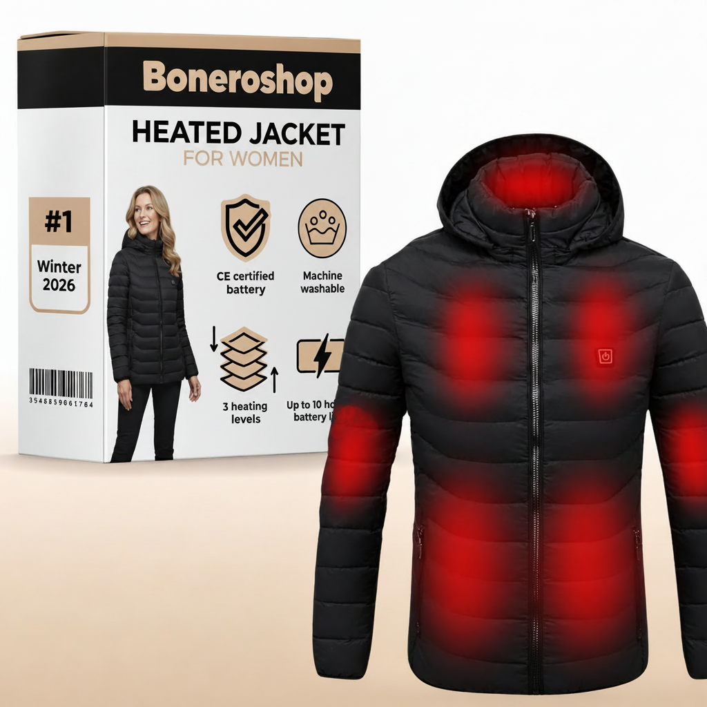 Boneroshop X Heated Thermal Jacket shown from the front, displaying the sleek modern design and tailored fit