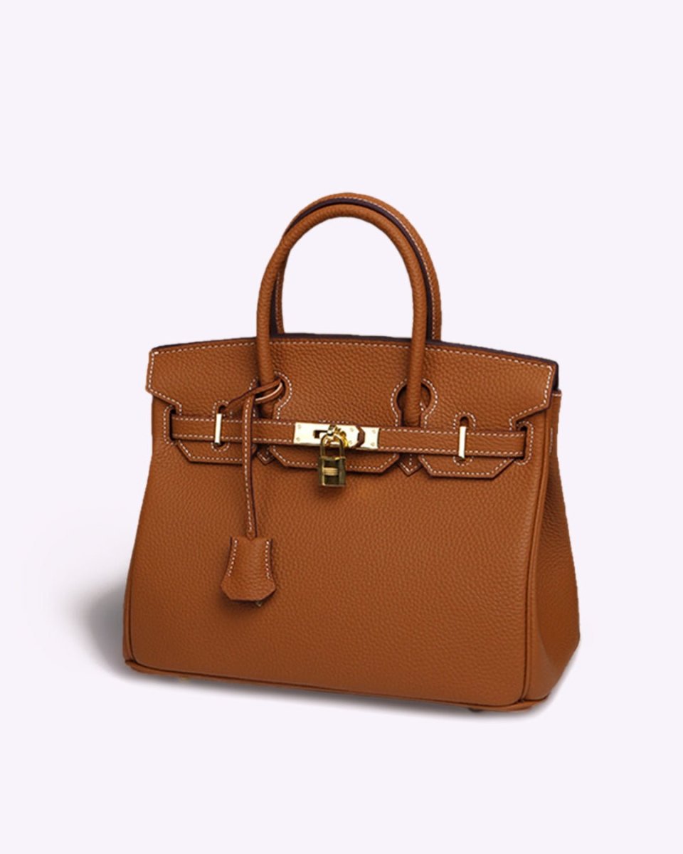 Luxury leather handbag in multiple colours displayed with elegant styling