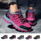 Women's waterproof hiking shoes with quick-adjust lacing system in multiple colours