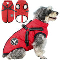 3-in-1 winter dog coat with built-in harness in multiple colours