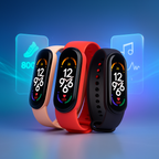 Children's fitness GPS watch with heart rate monitor displayed on wrist showing colourful interface