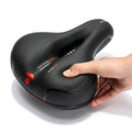 CLOUDCOMFORT PRO bicycle saddle shown in detail, highlighting ergonomic design for pain-free cycling.