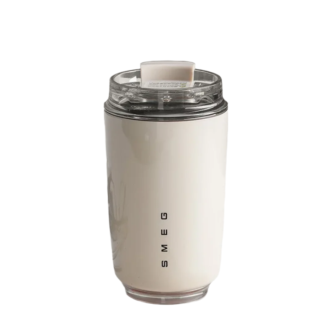 LuxeTherm elegant stainless steel thermal mug in various colours with splash-proof lid