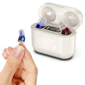 ClearPro rechargeable discreet hearing amplifier with portable charging case