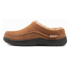 Men's orthopaedic slippers in moccasin style with microsuede upper and plush lining