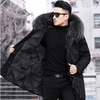 Olivier winter parka showing faux fur lining detail and multiple pockets