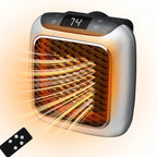 BONEROSHOP 800W heater close-up of digital LED control panel and thermostat settings