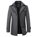 Close-up detail of Andrew coat showing waterproof fabric, functional pockets and adjustable cuffs