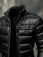 Close-up detail of Ragnar Retro Outdoor Jacket showing soft leather texture and practical pocket design