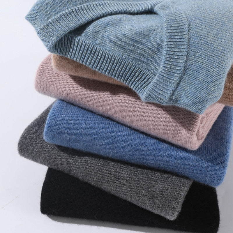 Close-up detail of luxurious cashmere fabric texture on men's jumper