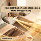 HogarCalido Pro compact heater with built-in fan distributing heat evenly throughout the room