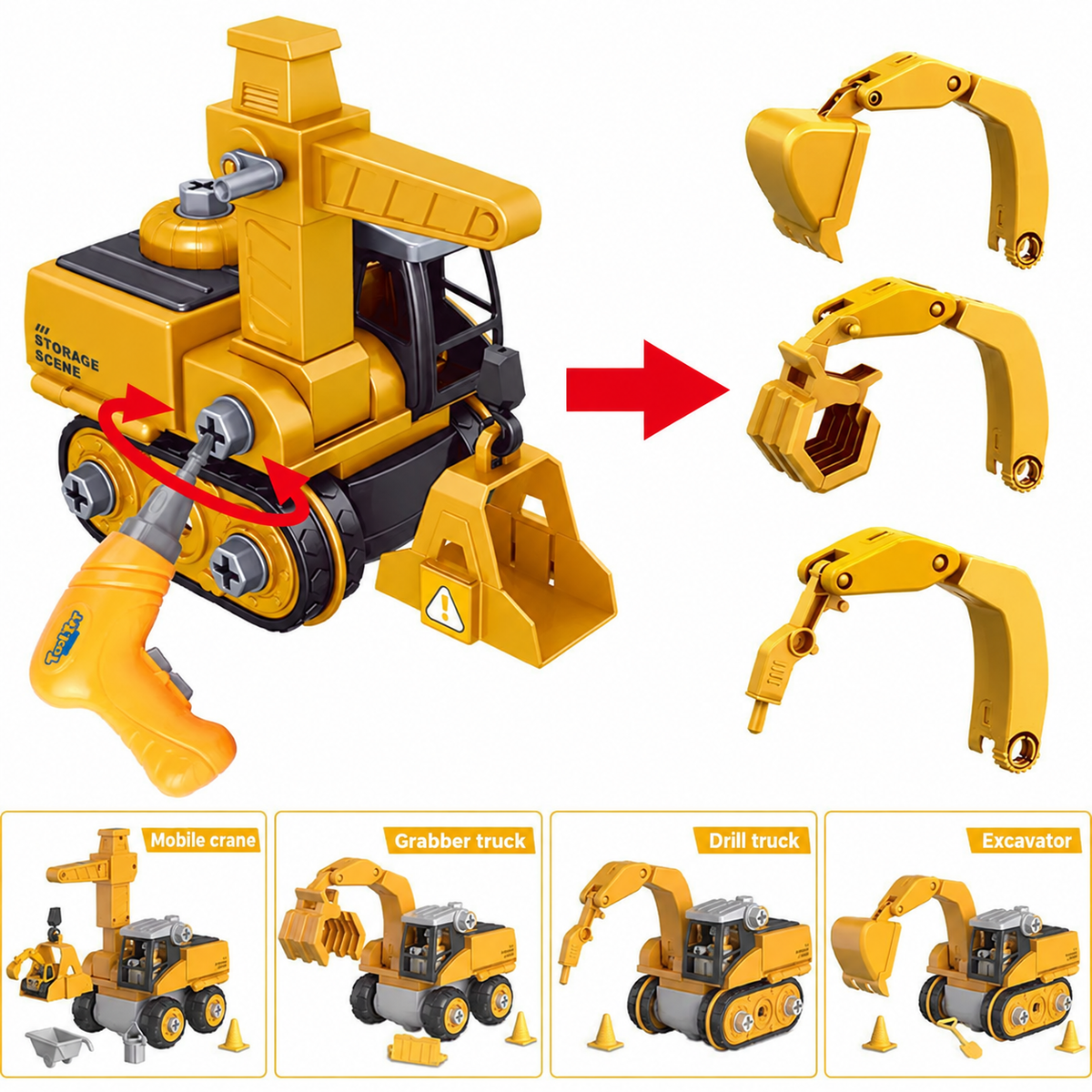 Master Builder Engineer Set – Montessori Construction Toys for Beginners – Meccano-Style Building Sets