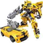 Optimus Bumblebee transforming action figure toy in vehicle mode