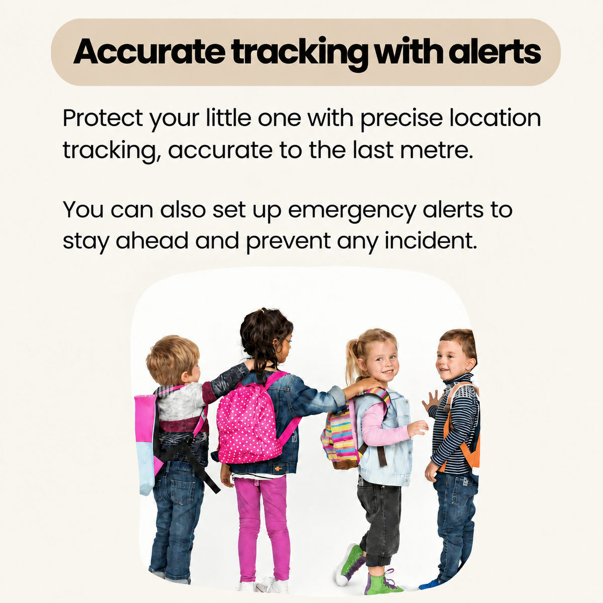Children's GPS Tracker – No Monthly Fees – Works with Apple Find My & Android Find My Device