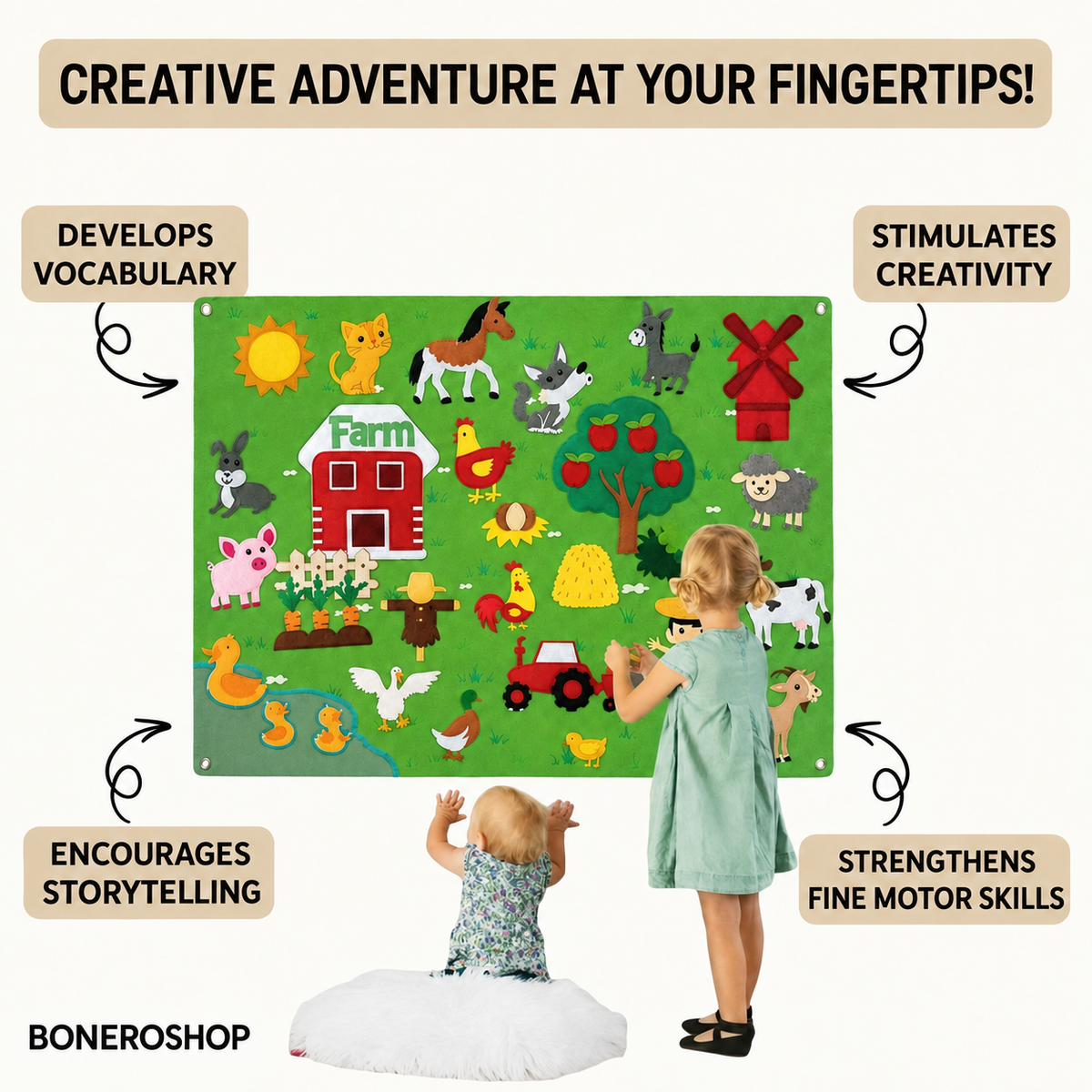 Montessori Felt Board Farm – StoryFelt™